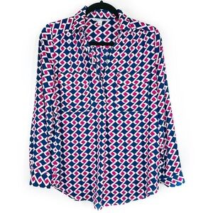 41 Hawthorn Chace geometric pattern blouse